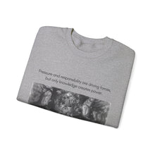 Load image into Gallery viewer, Knowledge Creates Power Quote | Laila Savolainen Illustration | Unisex Heavy Blend™ Crewneck Sweatshirt