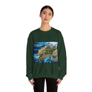 Variant 3D Map of Alkarra | Unisex Heavy Blend™ Crewneck Sweatshirt