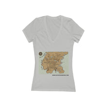 Load image into Gallery viewer, Map of Alkarra | Women&#39;s Jersey Short Sleeve Deep V-Neck Tee