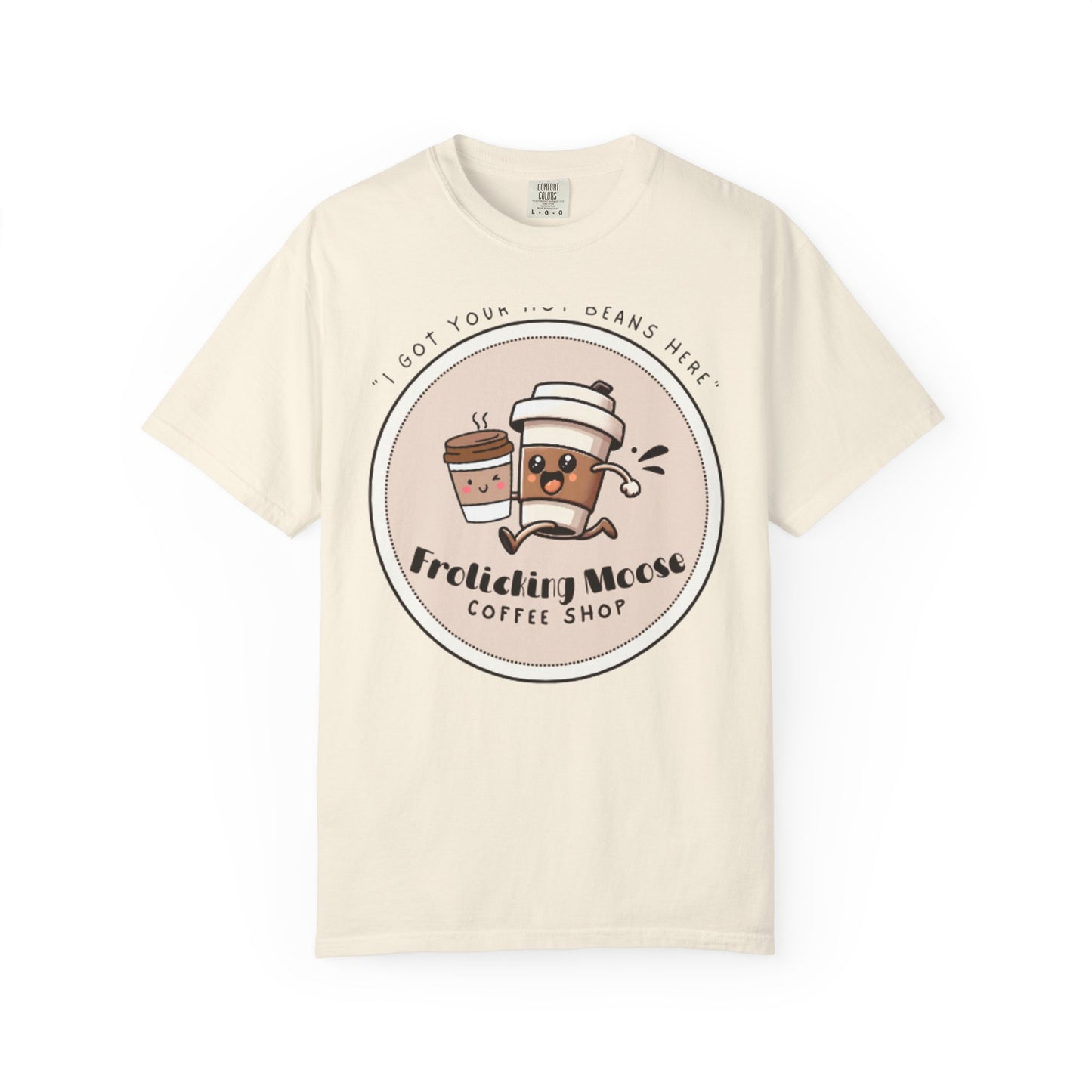 Frolicking Moose Coffee Shop T-Shirt — 'Frolicking Mocha' Cute Coffee Tee