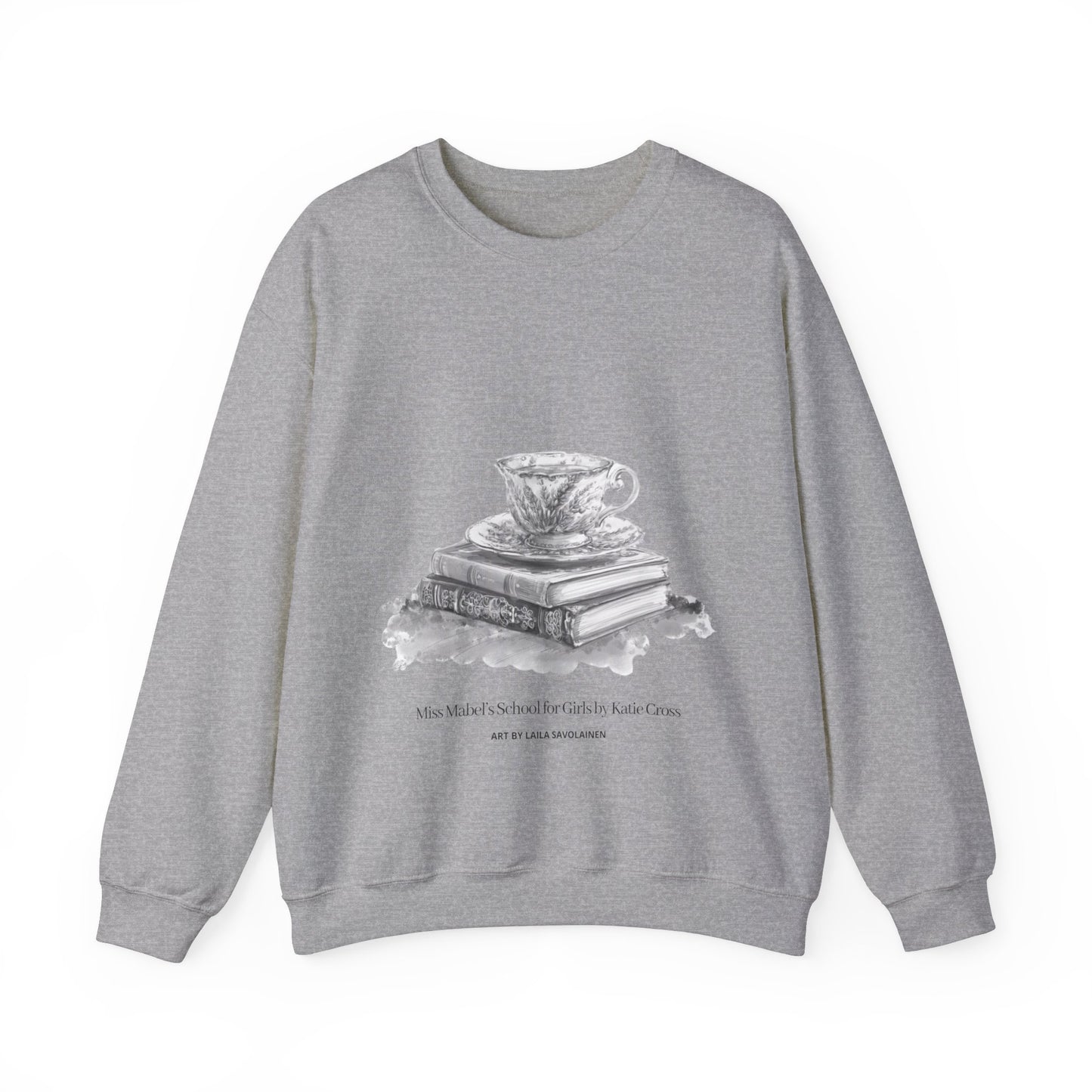 Miss Mabel’s School for Girls, Teacup | Laila Savolainen Illustration | Unisex Heavy Blend™ Crewneck Sweatshirt