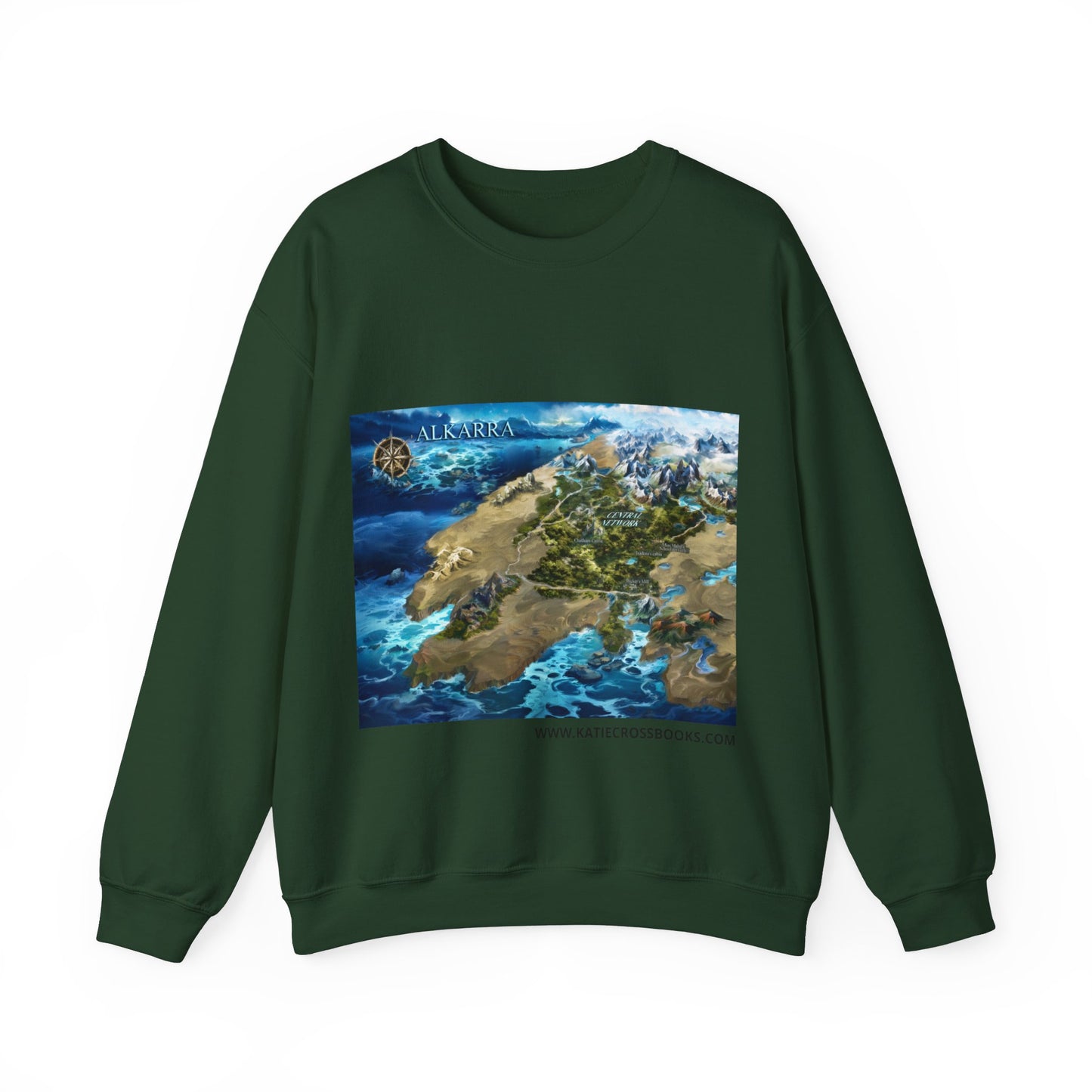 Variant 3D Map of Alkarra | Unisex Heavy Blend™ Crewneck Sweatshirt