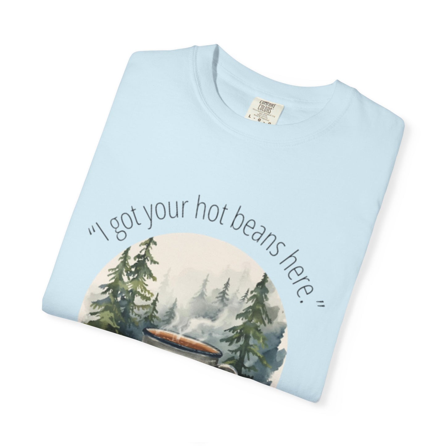Frolicking Moose Coffee Shop T-Shirt — "I got your hot beans here"