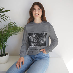 Chaos of Light and Darkness Quote, Butterfly | Laila Savolainen Illustration | Unisex Heavy Blend™ Crewneck Sweatshirt