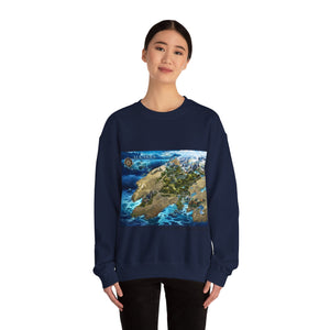 Variant 3D Map of Alkarra | Unisex Heavy Blend™ Crewneck Sweatshirt