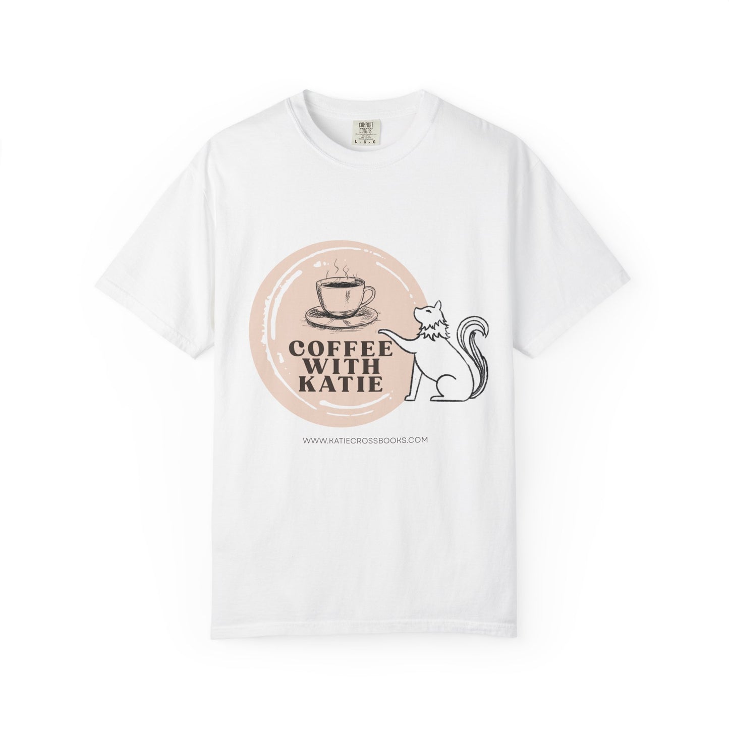 Coffee with Katie Unisex T-shirt - Kickstarter Cover Design Cat Variant