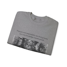 Load image into Gallery viewer, Knowledge Creates Power Quote | Laila Savolainen Illustration | Unisex Heavy Blend™ Crewneck Sweatshirt