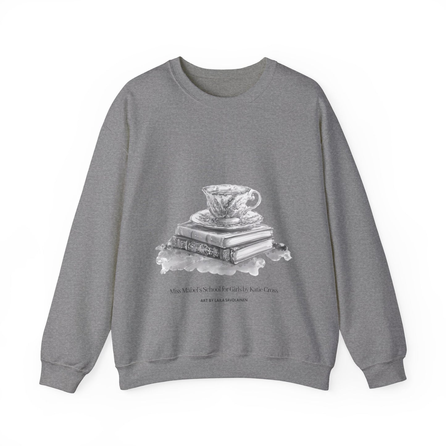 Miss Mabel’s School for Girls, Teacup | Laila Savolainen Illustration | Unisex Heavy Blend™ Crewneck Sweatshirt