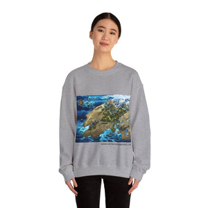 Variant 3D Map of Alkarra | Unisex Heavy Blend™ Crewneck Sweatshirt