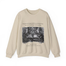 Load image into Gallery viewer, Knowledge Creates Power Quote | Laila Savolainen Illustration | Unisex Heavy Blend™ Crewneck Sweatshirt