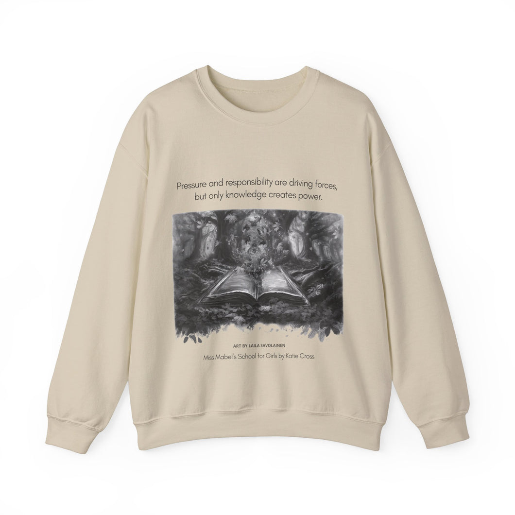 Knowledge Creates Power Quote | Laila Savolainen Illustration | Unisex Heavy Blend™ Crewneck Sweatshirt