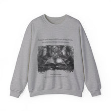 Load image into Gallery viewer, Knowledge Creates Power Quote | Laila Savolainen Illustration | Unisex Heavy Blend™ Crewneck Sweatshirt