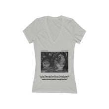 Load image into Gallery viewer, Bianca Monroe Grief Quote | Laila Savolainen Illustration | Women&#39;s Jersey Short Sleeve Deep V-Neck Tee