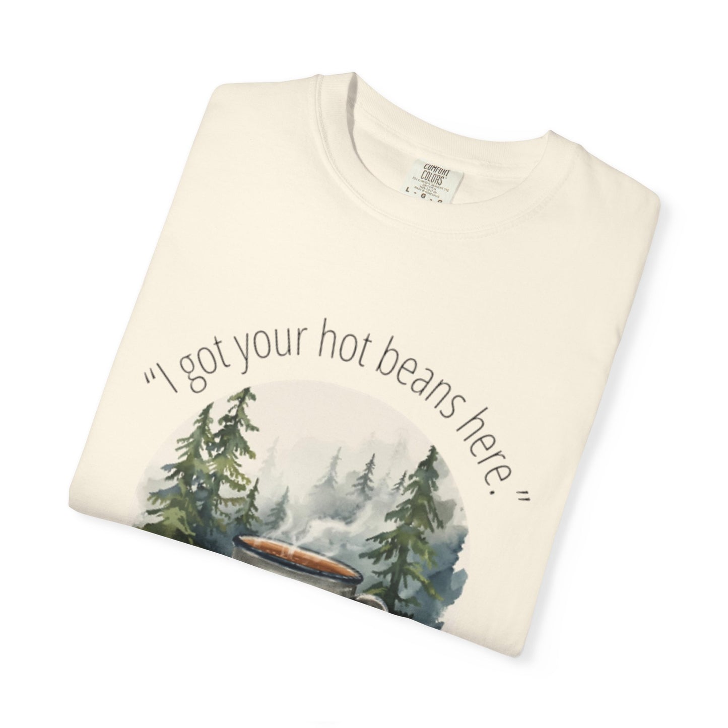 Frolicking Moose Coffee Shop T-Shirt — "I got your hot beans here"