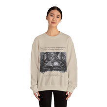 Load image into Gallery viewer, Knowledge Creates Power Quote | Laila Savolainen Illustration | Unisex Heavy Blend™ Crewneck Sweatshirt