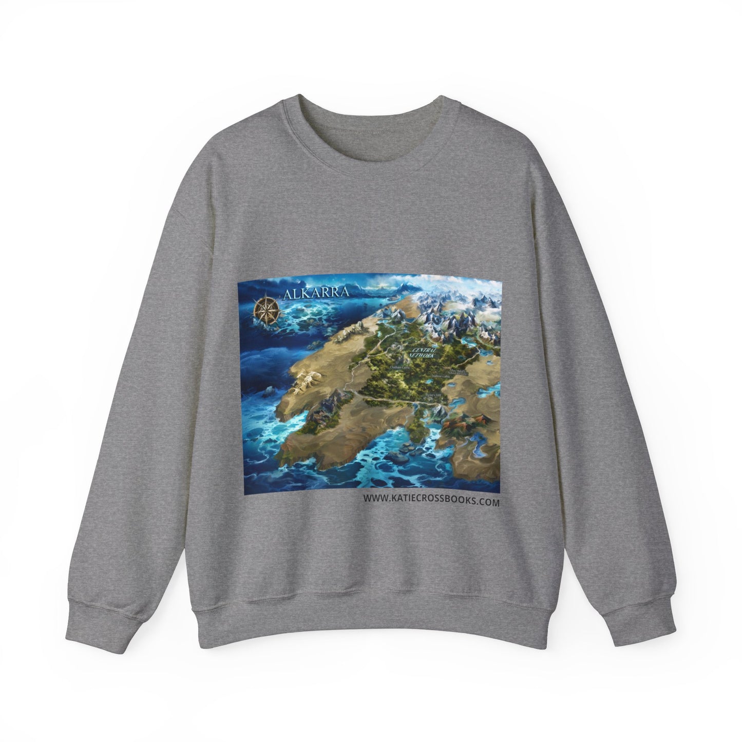 Variant 3D Map of Alkarra | Unisex Heavy Blend™ Crewneck Sweatshirt