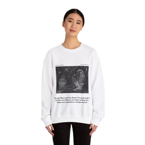 Bianca Monroe Grief Quote | Laila Savolainen Illustration | Unisex Heavy Blend™ Crewneck Sweatshirt