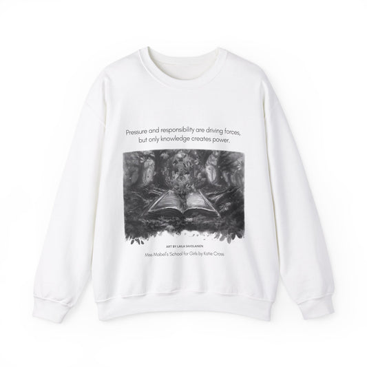 Knowledge Creates Power Quote | Laila Savolainen Illustration | Unisex Heavy Blend™ Crewneck Sweatshirt