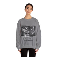 Load image into Gallery viewer, Chaos of Light and Darkness Quote, Butterfly | Laila Savolainen Illustration | Unisex Heavy Blend™ Crewneck Sweatshirt