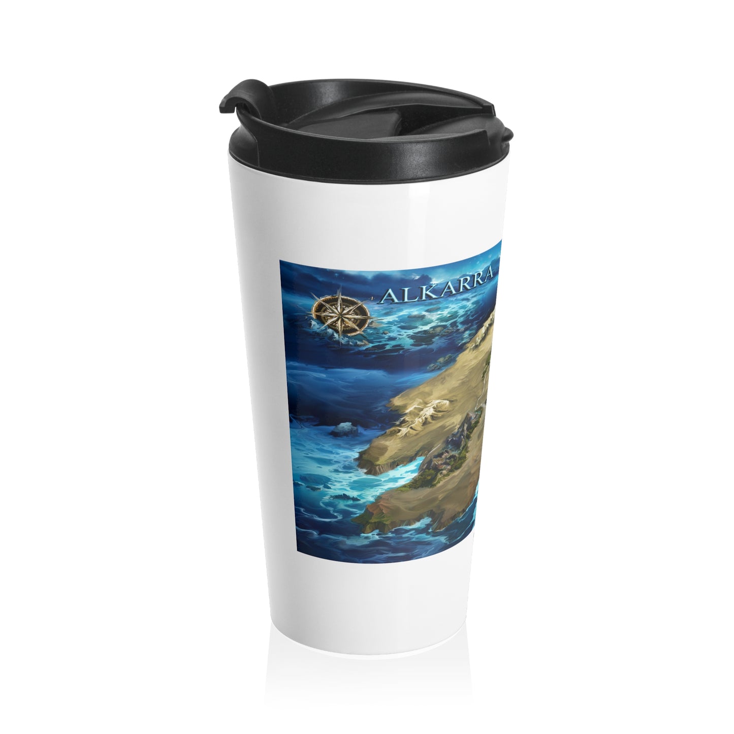 Variant 3D Map of Alkarra | Stainless Steel Travel Mug