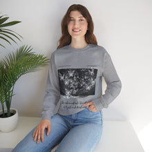 Load image into Gallery viewer, Chaos of Light and Darkness Quote, Butterfly | Laila Savolainen Illustration | Unisex Heavy Blend™ Crewneck Sweatshirt