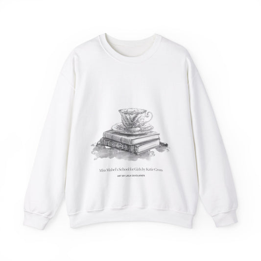 Miss Mabel’s School for Girls, Teacup | Laila Savolainen Illustration | Unisex Heavy Blend™ Crewneck Sweatshirt