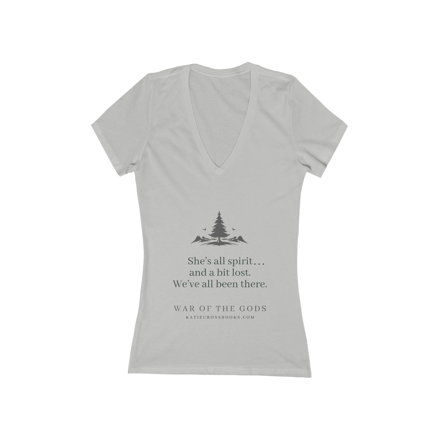 She's All Spirit, Bianca Quote | Women's Jersey Short Sleeve Deep V-Neck Tee