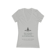 Load image into Gallery viewer, She&#39;s All Spirit, Bianca Quote | Women&#39;s Jersey Short Sleeve Deep V-Neck Tee