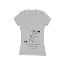 Load image into Gallery viewer, Magic Quote, Dragon | Women&#39;s Jersey Short Sleeve Deep V-Neck Tee