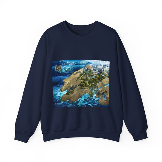 Variant 3D Map of Alkarra | Unisex Heavy Blend™ Crewneck Sweatshirt