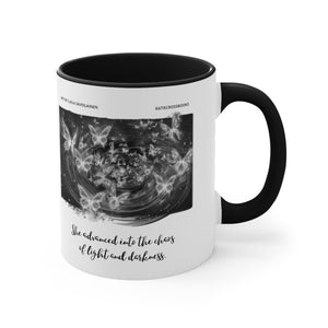 Chaos of Light and Darkness Quote, Butterflies | Laila Savolainen Illustration | Mug