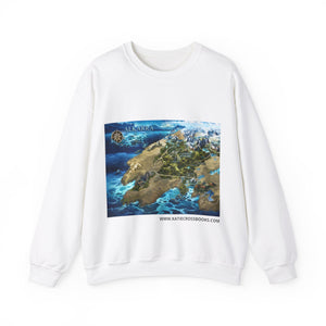 Variant 3D Map of Alkarra | Unisex Heavy Blend™ Crewneck Sweatshirt