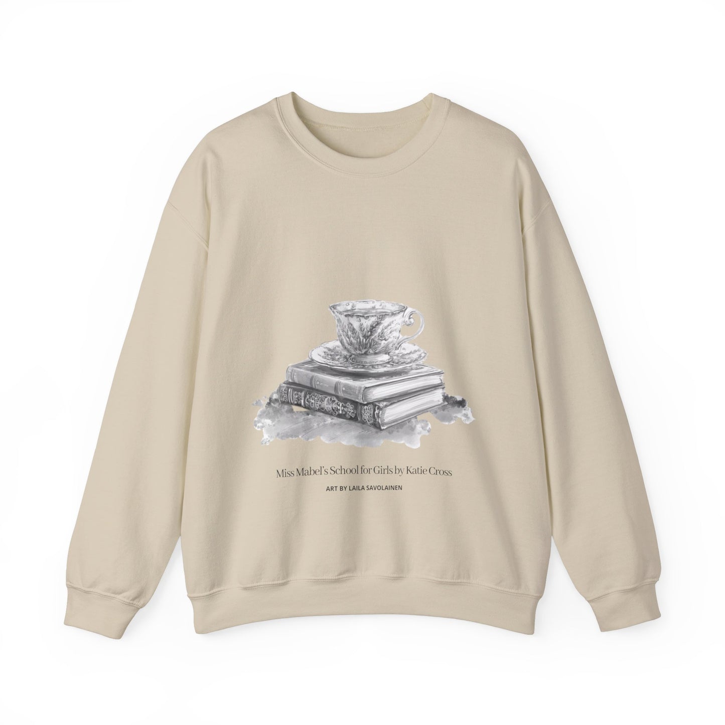 Miss Mabel’s School for Girls, Teacup | Laila Savolainen Illustration | Unisex Heavy Blend™ Crewneck Sweatshirt