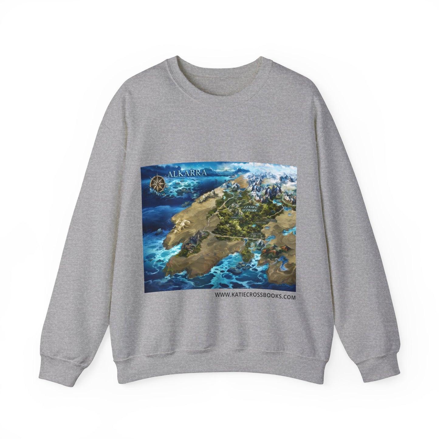 Variant 3D Map of Alkarra | Unisex Heavy Blend™ Crewneck Sweatshirt