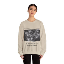 Load image into Gallery viewer, Chaos of Light and Darkness Quote, Butterfly | Laila Savolainen Illustration | Unisex Heavy Blend™ Crewneck Sweatshirt