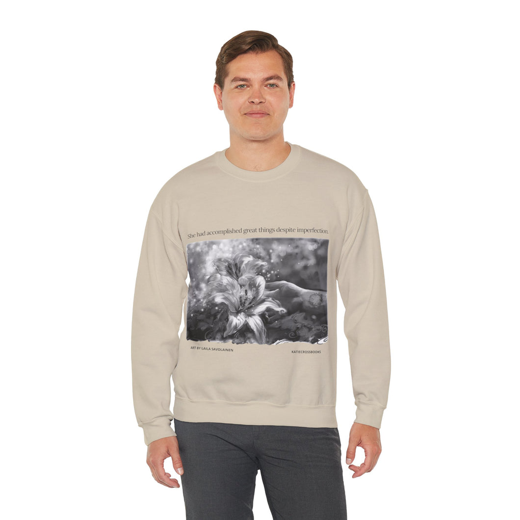 Great Things Quote with Circlus | Laila Savolainen Illustration | Unisex Heavy Blend™ Crewneck Sweatshirt