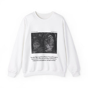 Bianca Monroe Grief Quote | Laila Savolainen Illustration | Unisex Heavy Blend™ Crewneck Sweatshirt