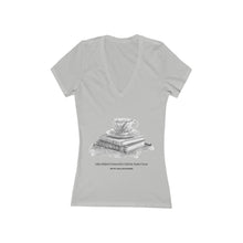 Load image into Gallery viewer, Miss Mabel’s School for Girls, Teacup | Laila Savolainen Illustration | Women&#39;s Jersey Short Sleeve Deep V-Neck Tee