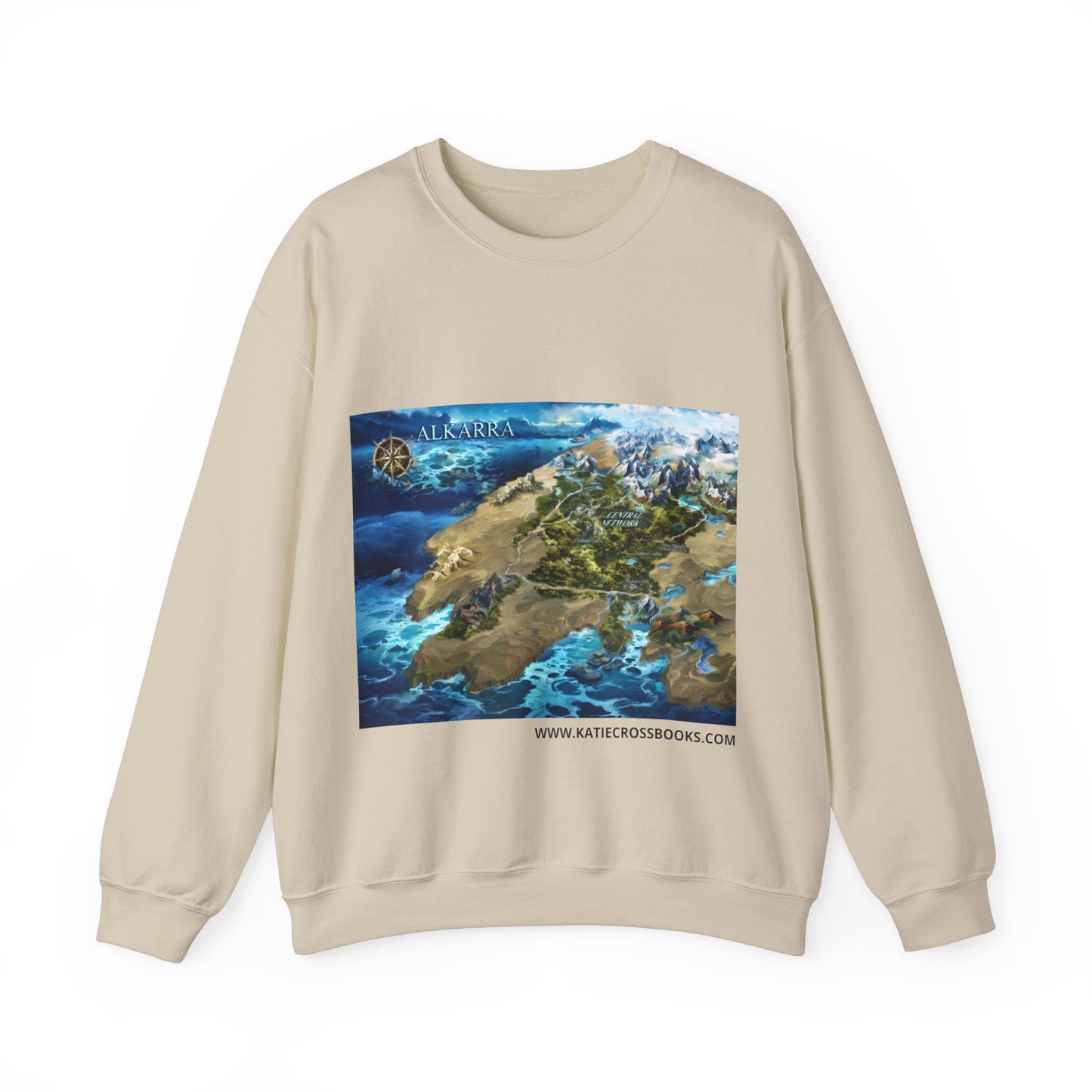 Variant 3D Map of Alkarra | Unisex Heavy Blend™ Crewneck Sweatshirt