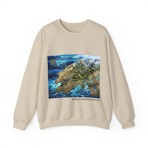 Variant 3D Map of Alkarra | Unisex Heavy Blend™ Crewneck Sweatshirt