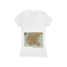 Load image into Gallery viewer, Map of Alkarra | Women&#39;s Jersey Short Sleeve Deep V-Neck Tee