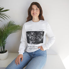 Load image into Gallery viewer, Chaos of Light and Darkness Quote, Butterfly | Laila Savolainen Illustration | Unisex Heavy Blend™ Crewneck Sweatshirt