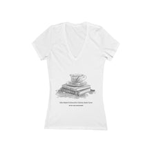 Load image into Gallery viewer, Miss Mabel’s School for Girls, Teacup | Laila Savolainen Illustration | Women&#39;s Jersey Short Sleeve Deep V-Neck Tee