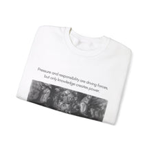 Load image into Gallery viewer, Knowledge Creates Power Quote | Laila Savolainen Illustration | Unisex Heavy Blend™ Crewneck Sweatshirt