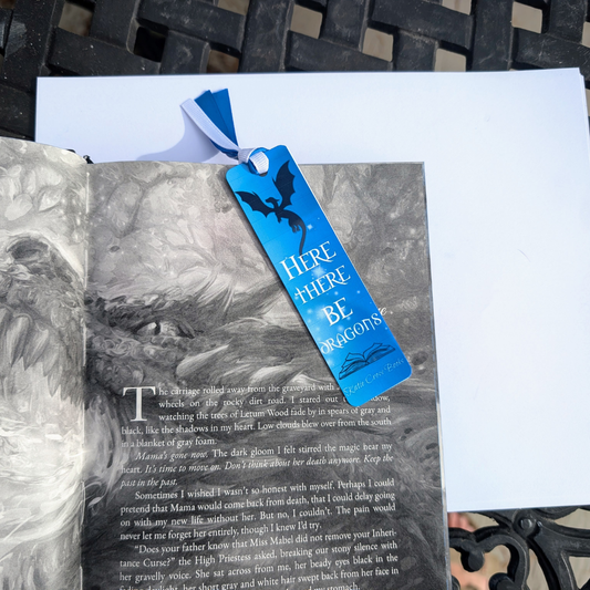 Bookmarks | YA Fantasy | Here There Be Dragons | Metal