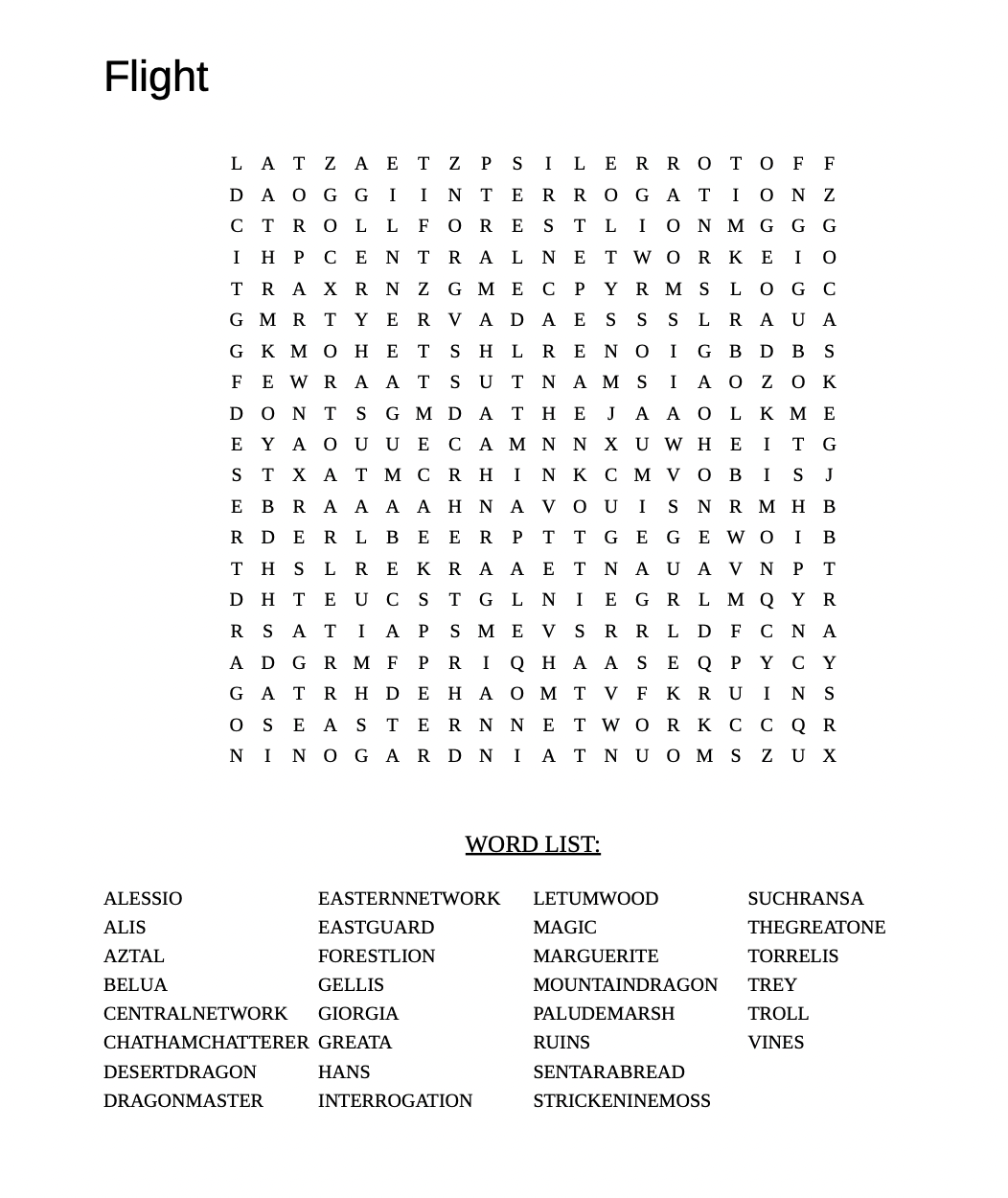 Katie Cross Word Search